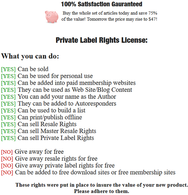 PLR Mega Pack Articles